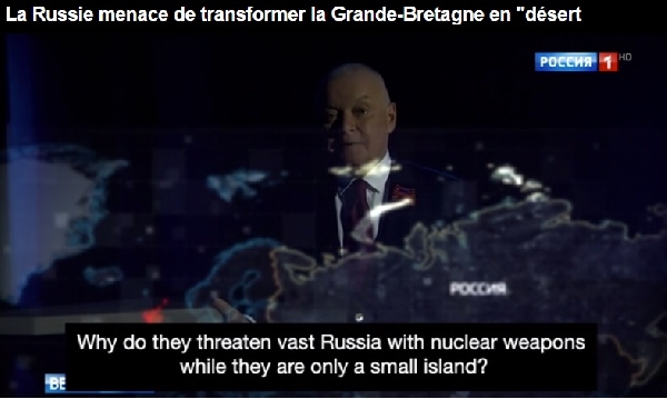 Dmitry Kiselyov  a menacé le Royaume-Uni avec la bombe nucléaire sous-marine Poséidon 